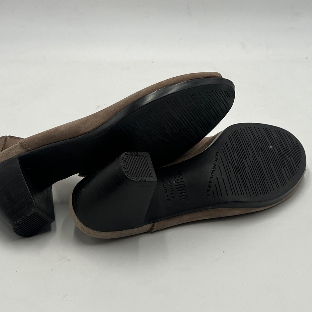 Munro Tan Heels with Perforated Design - Picture 8 of 9